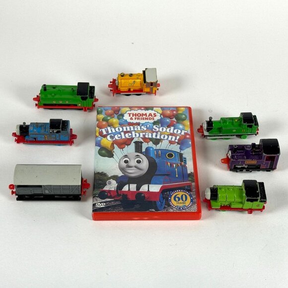 Thomas & Friends Train Set With DVD & 7 Mini Engines Toy Collection - Picture 1 of 11